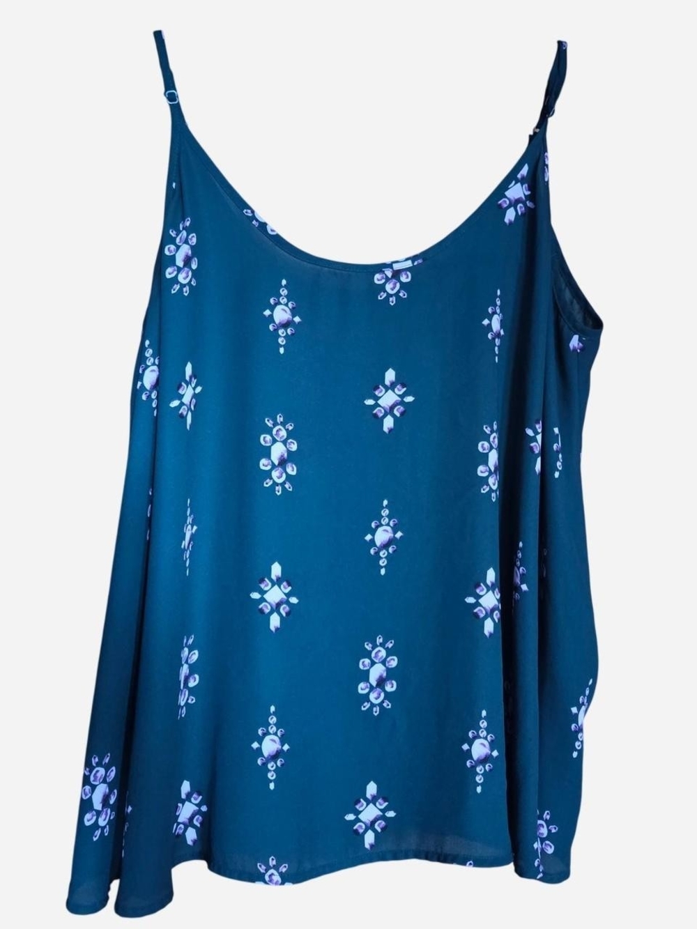 Apt. 9 Teal Floral-Print Spaghetti-Strap Camisole